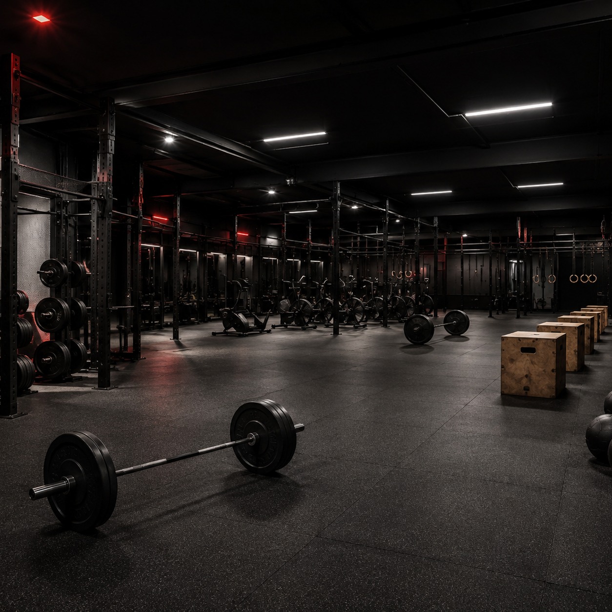 Equipos y anillas del gimnasio