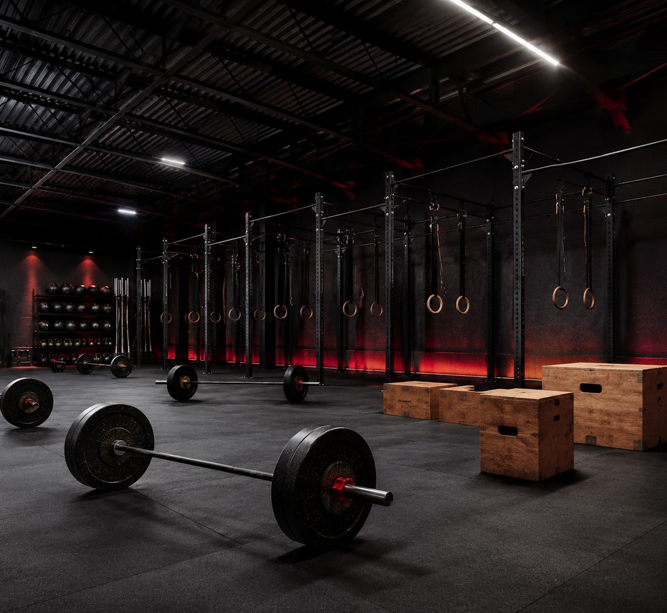 Espacio amplio de entrenamiento y cardio